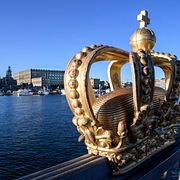Kungliga slottet i Stockholm sett från Skeppsholmsbron.