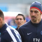 Gregory van der Wiel och Zlatan Ibrahimovic inför lördagens match mot Troyes.