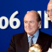 Franz Beckenbauer tillsammans med Fifas förre president Sepp Blatter.