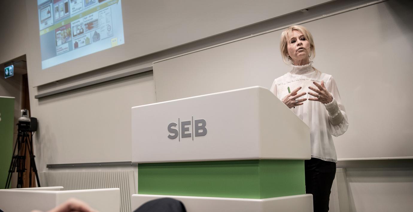 Arkivbild. Annika Falkengren, dåvarande vd för SEB, presenterar bankens bokslut för 2016.