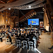 SD-ledaren Jimmie Åkesson talar inför Ungsvenskarna.