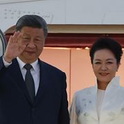 Xi Jinping och hustrun Peng Liyuan i samband med ett besök i Egypten för en vecka sedan.