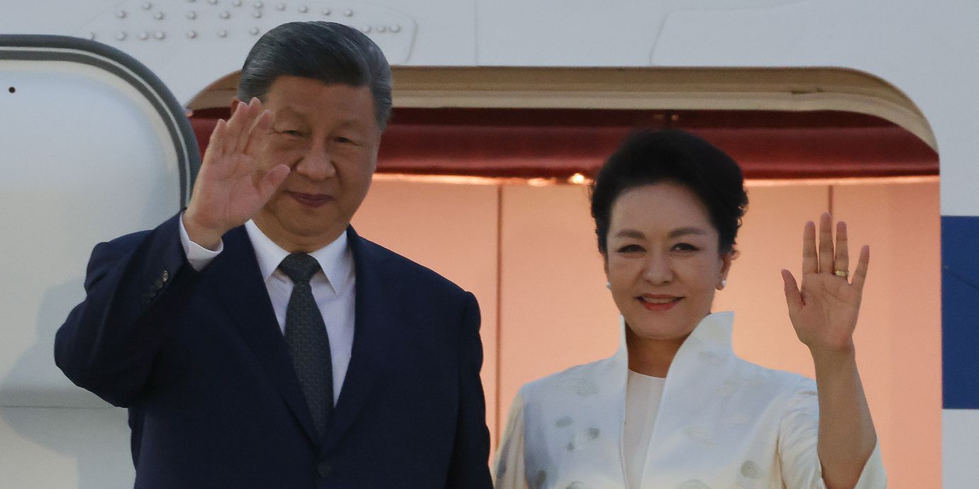 Xi Jinping och hustrun Peng Liyuan i samband med ett besök i Egypten för en vecka sedan.