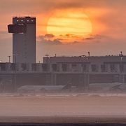 Flygplatsen i Frankfurt. 
