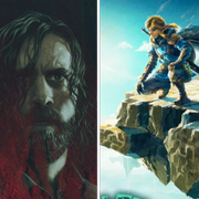 Scener ur ”Baldur’s gate 3”, ”Alan Wake 2” och ”The legend of Zelda: Tears of the kingdom”. 