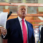 Donald Trump och Fed-chefen Jerome Powell. Arkivbild.