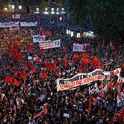 Demonstrationer i Spanien.