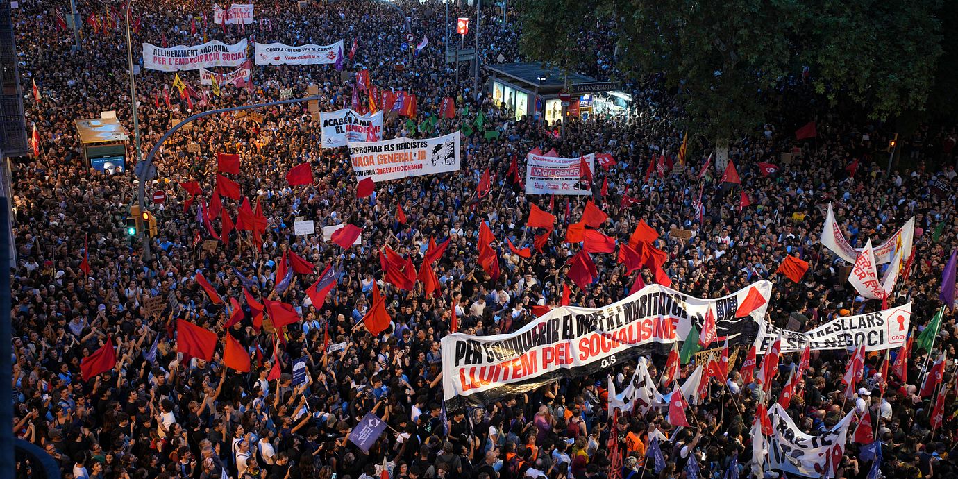 Demonstrationer i Spanien.