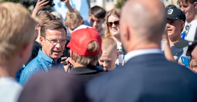 Ulf Kristersson träffar väljare i Kungsbacka Björn Larsson Rosvall / TT