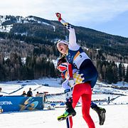 Ebba Andersson och norskan Heidi Weng under förra vinterns OS.