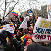 Madurofientliga demonstranter i USA.