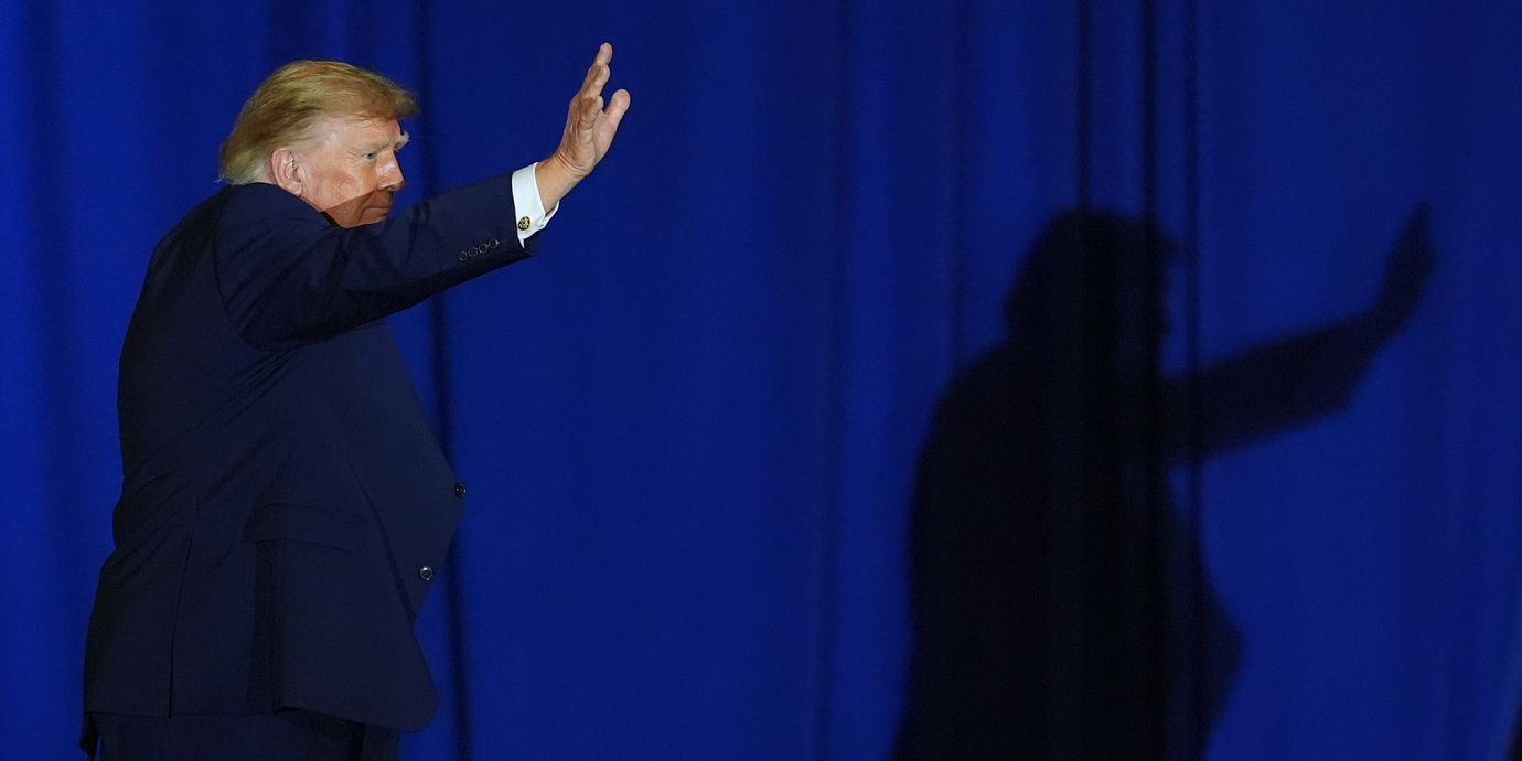 President Donald Trump på ett kampanjmöte i Oklahoma, 1 oktober.