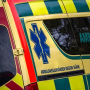 Ambulans. Genrebild. 