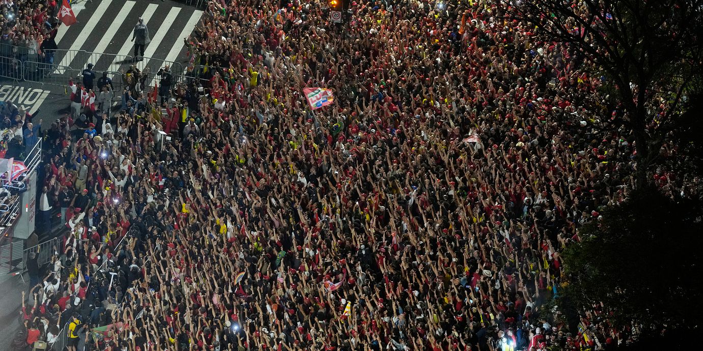 Människor som samlats  i São Paulo.