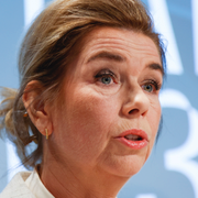 En av debattörerna, Svensk Handels vd Sofia Larsen/Shein.