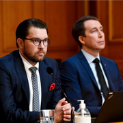 SD:s partiledare Jimmie Åkesson och partisekreterare Richard Jomshof / Michael Arthursson.