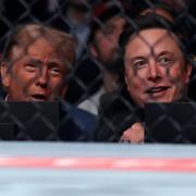  Donald Trump och Elon Musk vid UFC 309 i Madison Square Garden. Arkivbild från den 16 november.