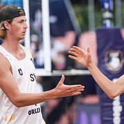 Jacob Hölting Nilsson och Elmer Andersson under finalen den 16 augusti 2026.