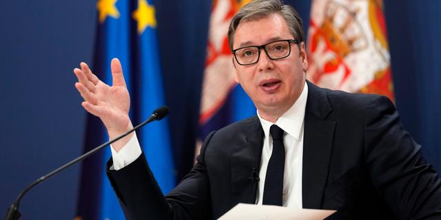 Serbiens president Aleksandar Vucic. Darko Vojinovic / AP
