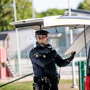 Polisen på platsen för nattens skjutning i Örebro.