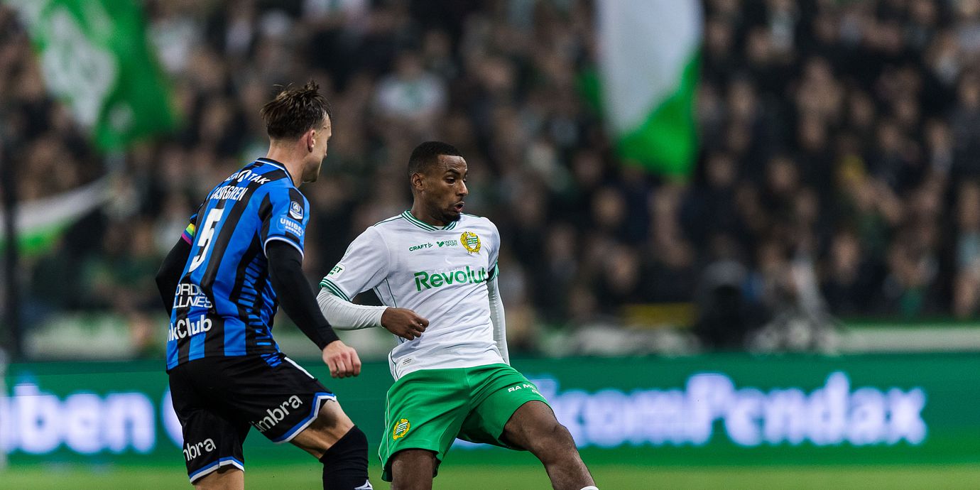 Hammarbys Paulos Abraham under fotbollsmatchen i allsvenskan mellan Hammarby och Sirius den 29 oktober 2026 i Stockholm.