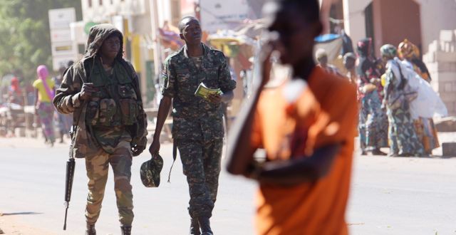 Bild från Soma i Gambia, 23:e januari. SEYLLOU / AFP