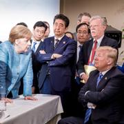 Förhandlingar med Donald Trump på ett G7-toppmöte under 2018.