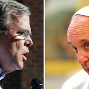 Jeb Bush/Påve Franciskus.