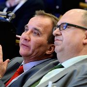 LO:s ordförande Karl-Petter Thorwaldsson med Stefan Löfven (S).