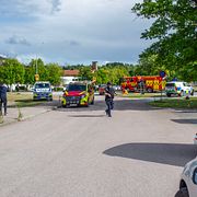 En större insats på Brinellskolan i Fagersta.