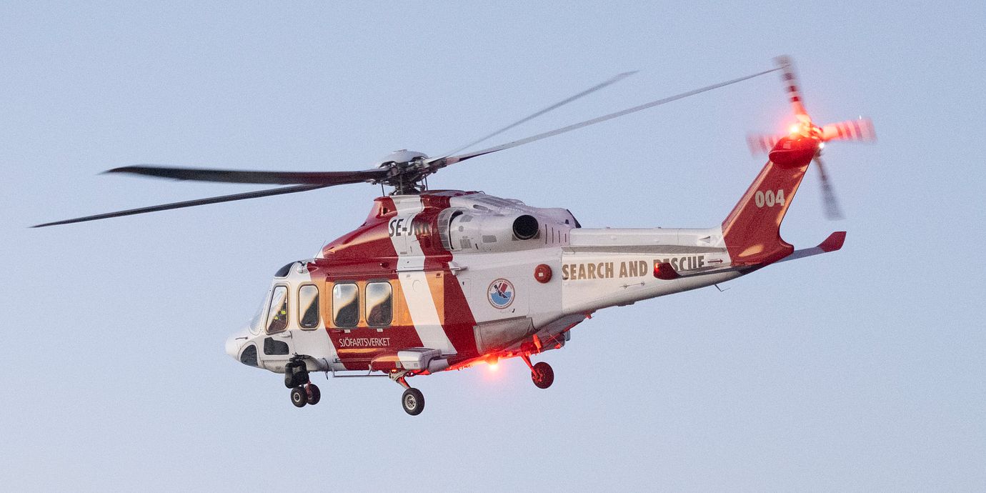 Sjöfartsverkets helikopter.
