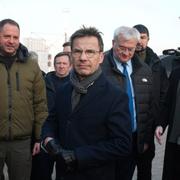 Ulf Kristersson under sitt besök i Kyiv i veckan. 