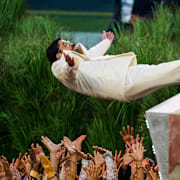 Bad Bunny uppträder på Super Bowl i Kalifornien.