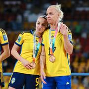 Linda Sembrant, Kosovare Asllani och Caroline Seger.