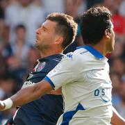 Thiago Motta och Brandao under matchen.