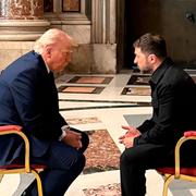 Trump och Zelenskyj i Vatikanen nyligen.