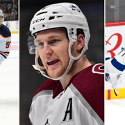 Connor McDavid, Nathan Mackinnon och Victor Hedman.