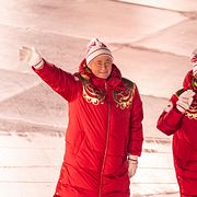 Ryska idrottare på Paralympics invigning.