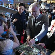 Christopher Nolan under pressevent i Sydkorea.