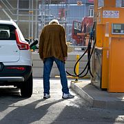 Arkivbild från en annan bensinmack.