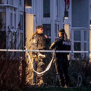 Polisen på plats.