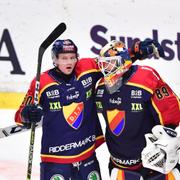 Djurgårdens Tobias Ekberg och Niklas Svedberg.