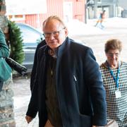 Försvarsminister Peter Hultqvist (S) anländer till Folk och Försvars rikskonferens på Högfjällshotellet i Sälen.