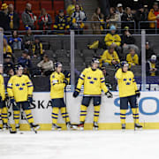 Arkivbild. Juniorkronorna mot USA i JVM 2024. 