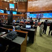 Pressrummet i Islamabad.