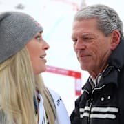 Arkivbild på Alan Kildow tillsammans med dottern Lindsey Vonn.