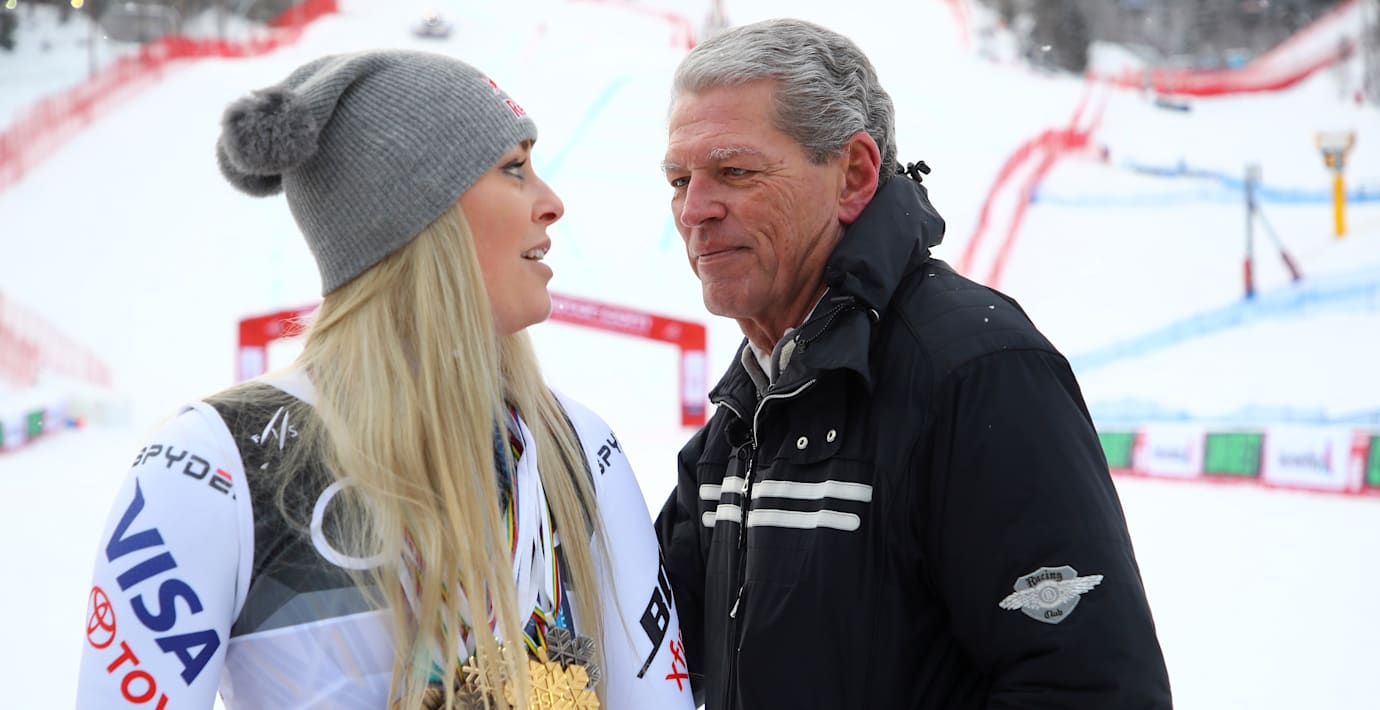 Arkivbild på Alan Kildow tillsammans med dottern Lindsey Vonn.