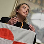 Naaja Nathanielsen under ett besök i London den 13 januari.