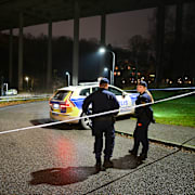 Bild från polisinsatsen, 4 december. 