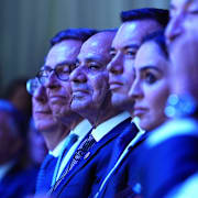 Åhörare under Trumps tal i Davos den 21 januari 2026. 